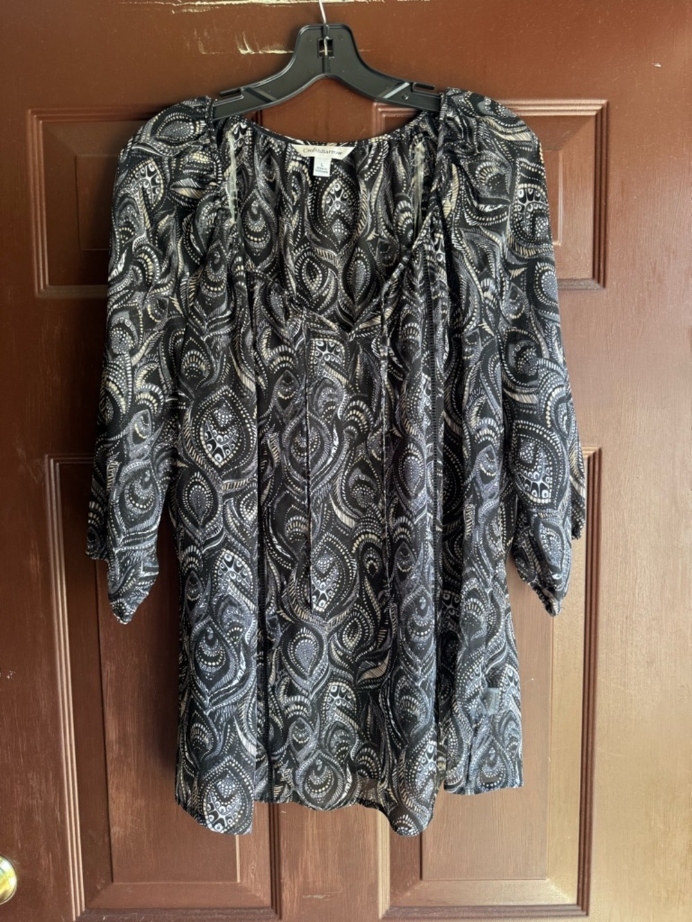 Croft & Barrow Sheer Blouse Size Large